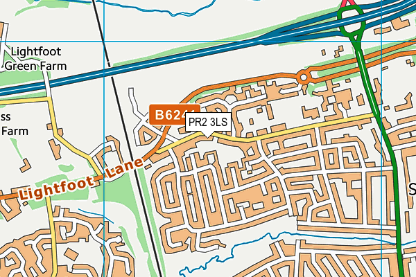 PR2 3LS map - OS VectorMap District (Ordnance Survey)