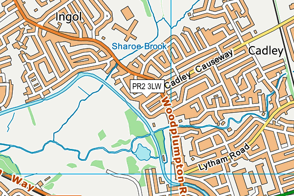 PR2 3LW map - OS VectorMap District (Ordnance Survey)