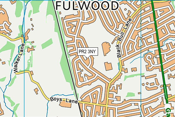 PR2 3NY map - OS VectorMap District (Ordnance Survey)