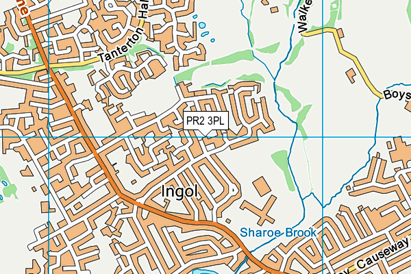 PR2 3PL map - OS VectorMap District (Ordnance Survey)