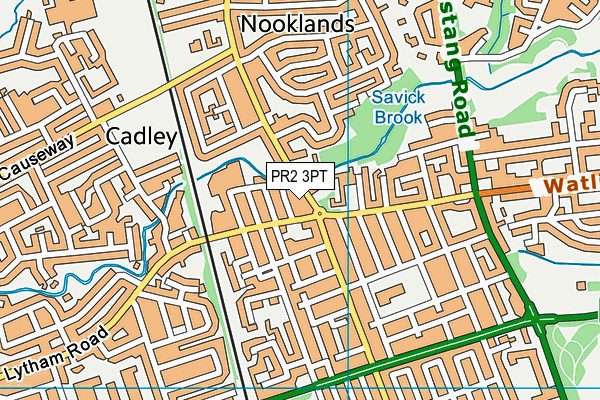 PR2 3PT map - OS VectorMap District (Ordnance Survey)