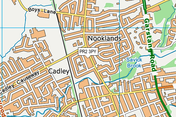 PR2 3PY map - OS VectorMap District (Ordnance Survey)