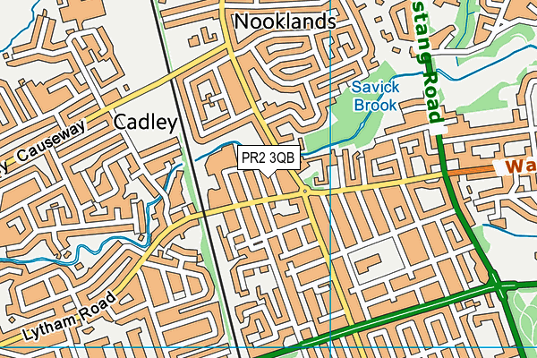 PR2 3QB map - OS VectorMap District (Ordnance Survey)