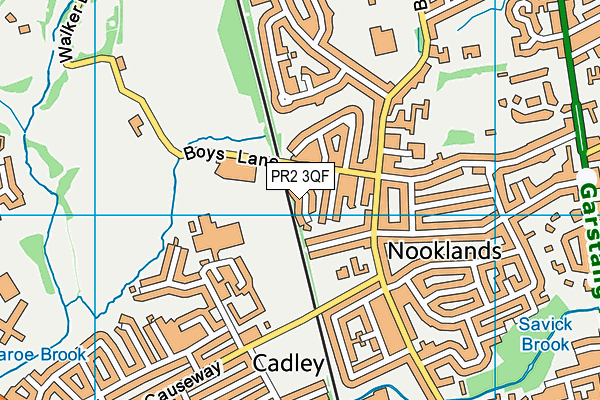 PR2 3QF map - OS VectorMap District (Ordnance Survey)