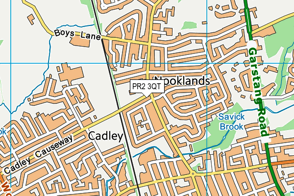 Fulwood and Cadley Primary School map (PR2 3QT) - OS VectorMap District (Ordnance Survey)