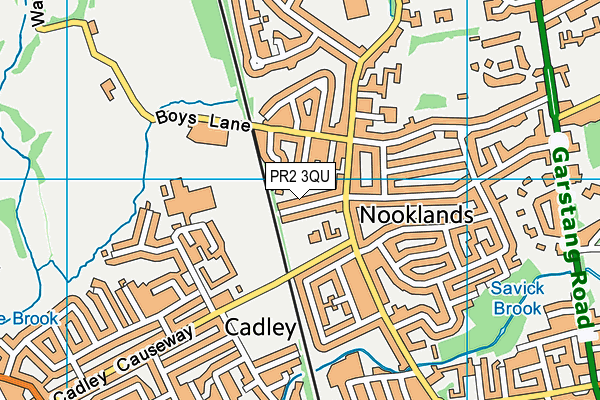 PR2 3QU map - OS VectorMap District (Ordnance Survey)