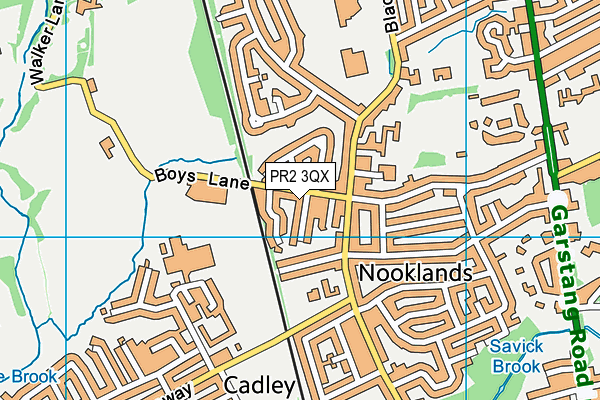 PR2 3QX map - OS VectorMap District (Ordnance Survey)