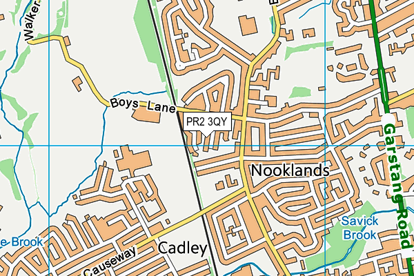 PR2 3QY map - OS VectorMap District (Ordnance Survey)