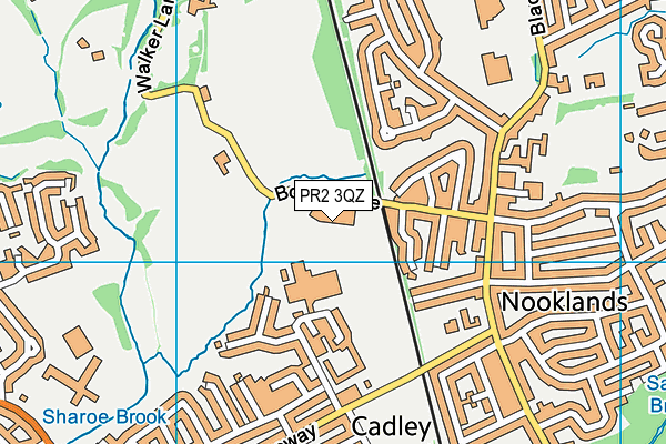 PR2 3QZ map - OS VectorMap District (Ordnance Survey)