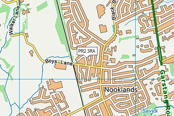 PR2 3RA map - OS VectorMap District (Ordnance Survey)