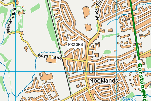 PR2 3RB map - OS VectorMap District (Ordnance Survey)