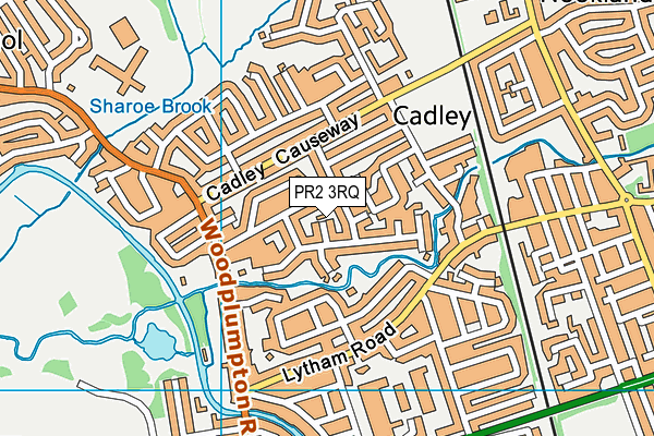PR2 3RQ map - OS VectorMap District (Ordnance Survey)
