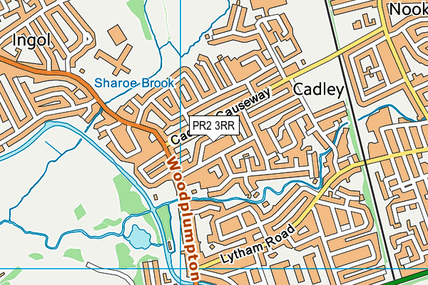 PR2 3RR map - OS VectorMap District (Ordnance Survey)