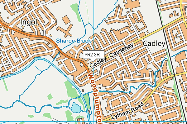 PR2 3RT map - OS VectorMap District (Ordnance Survey)