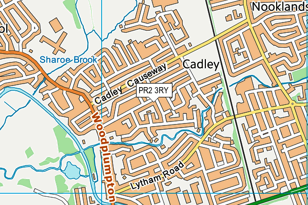 PR2 3RY map - OS VectorMap District (Ordnance Survey)