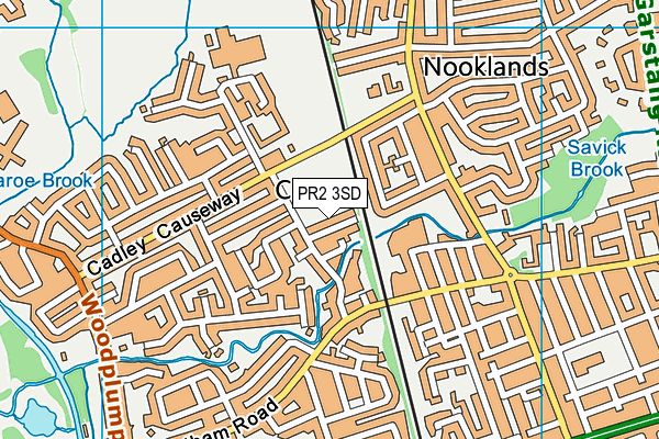 PR2 3SD map - OS VectorMap District (Ordnance Survey)