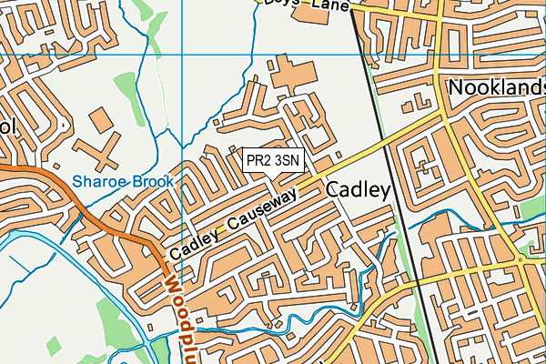 PR2 3SN map - OS VectorMap District (Ordnance Survey)