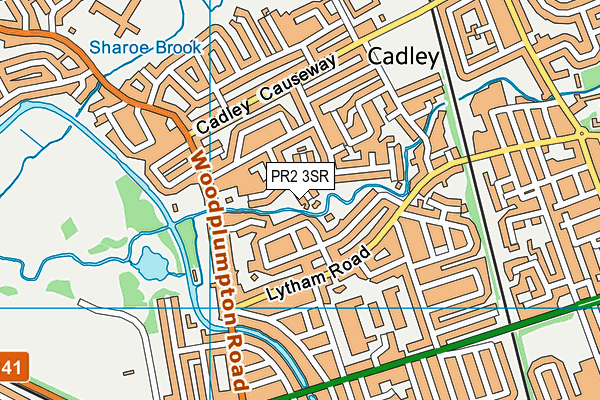 PR2 3SR map - OS VectorMap District (Ordnance Survey)