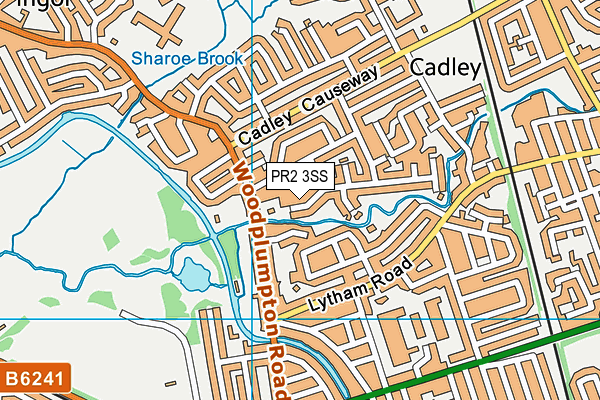 PR2 3SS map - OS VectorMap District (Ordnance Survey)