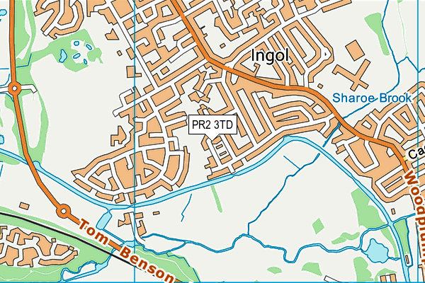 PR2 3TD map - OS VectorMap District (Ordnance Survey)