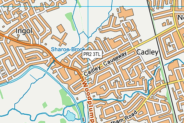 PR2 3TL map - OS VectorMap District (Ordnance Survey)