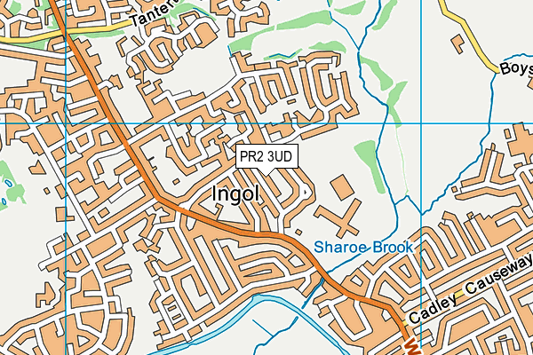 PR2 3UD map - OS VectorMap District (Ordnance Survey)