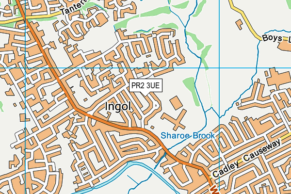 PR2 3UE map - OS VectorMap District (Ordnance Survey)