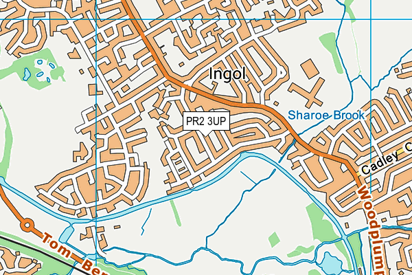 PR2 3UP map - OS VectorMap District (Ordnance Survey)