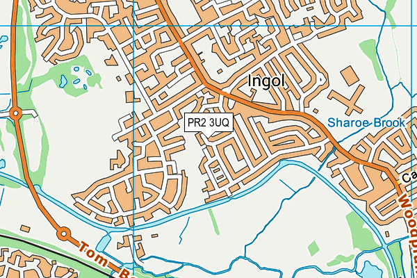 PR2 3UQ map - OS VectorMap District (Ordnance Survey)