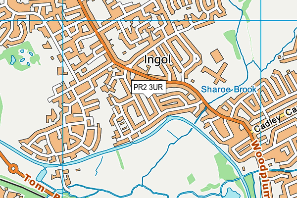 PR2 3UR map - OS VectorMap District (Ordnance Survey)