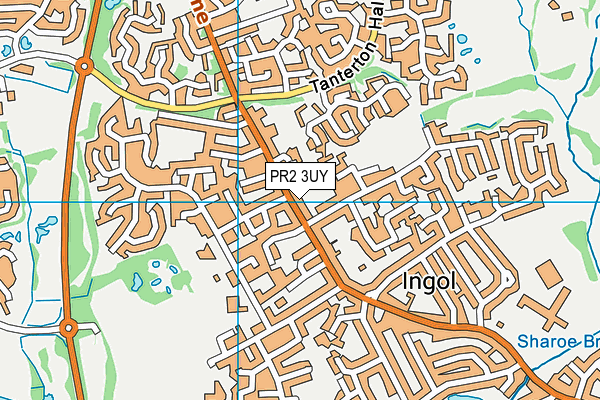 PR2 3UY map - OS VectorMap District (Ordnance Survey)
