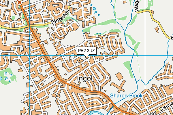 PR2 3UZ map - OS VectorMap District (Ordnance Survey)