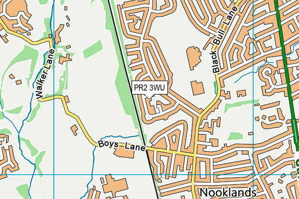 PR2 3WU map - OS VectorMap District (Ordnance Survey)