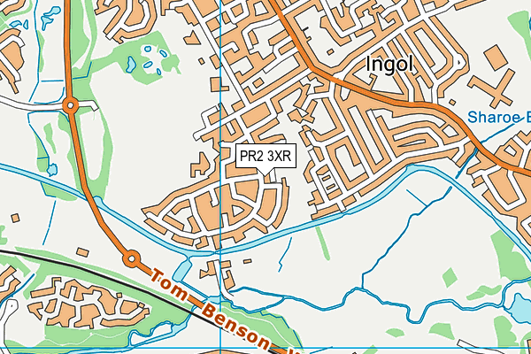 PR2 3XR map - OS VectorMap District (Ordnance Survey)