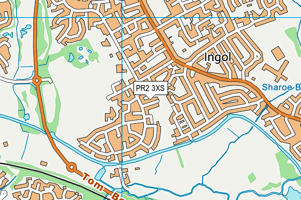 PR2 3XS map - OS VectorMap District (Ordnance Survey)