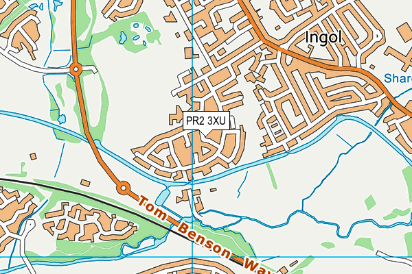 PR2 3XU map - OS VectorMap District (Ordnance Survey)