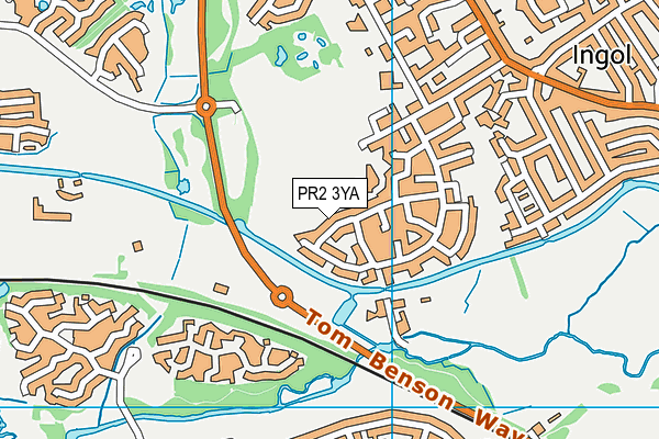 PR2 3YA map - OS VectorMap District (Ordnance Survey)