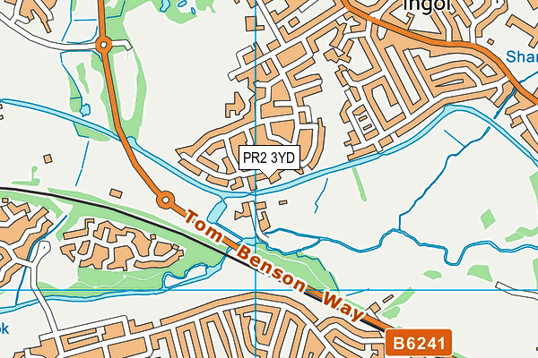 PR2 3YD map - OS VectorMap District (Ordnance Survey)