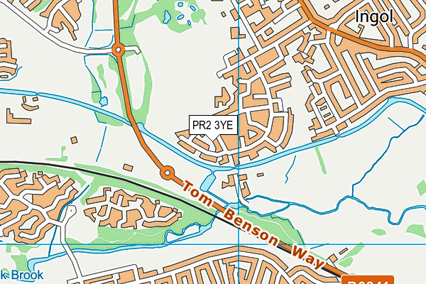 PR2 3YE map - OS VectorMap District (Ordnance Survey)