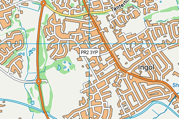 PR2 3YP map - OS VectorMap District (Ordnance Survey)