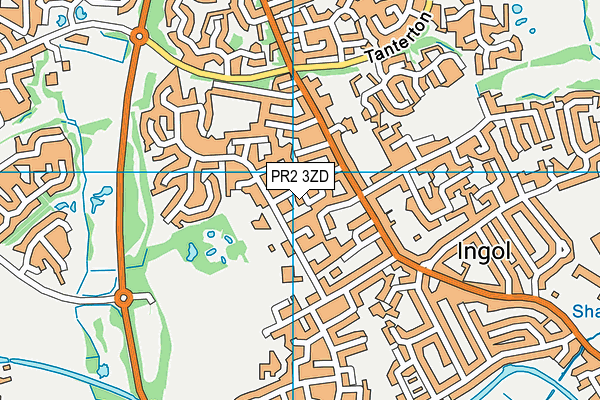 PR2 3ZD map - OS VectorMap District (Ordnance Survey)