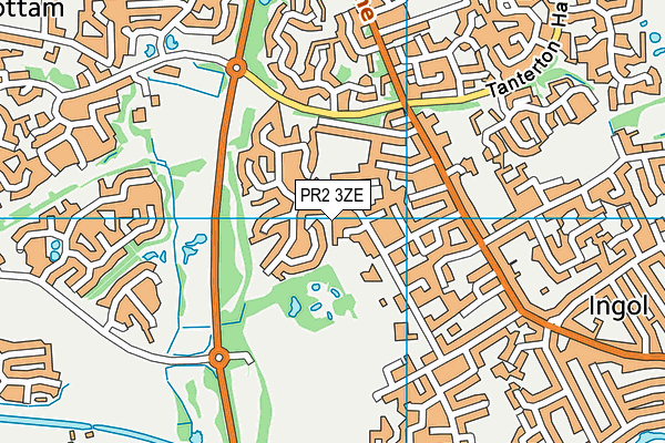 PR2 3ZE map - OS VectorMap District (Ordnance Survey)