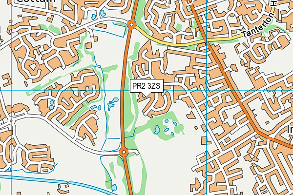 PR2 3ZS map - OS VectorMap District (Ordnance Survey)