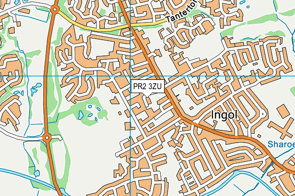 PR2 3ZU map - OS VectorMap District (Ordnance Survey)