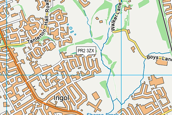 PR2 3ZX map - OS VectorMap District (Ordnance Survey)