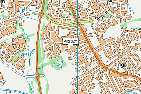 PR2 3ZY map - OS VectorMap District (Ordnance Survey)
