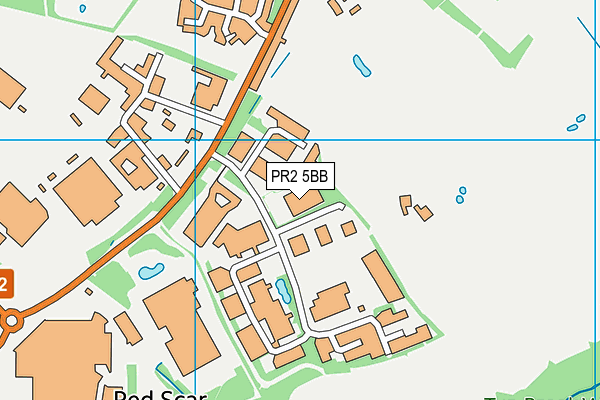 Reps Gym Preston map (PR2 5BB) - OS VectorMap District (Ordnance Survey)