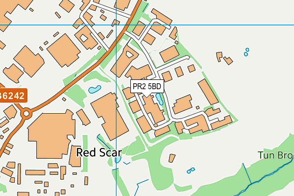 PR2 5BD map - OS VectorMap District (Ordnance Survey)