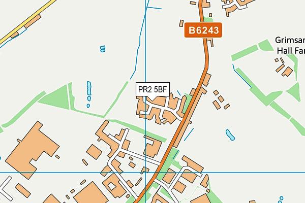 PR2 5BF map - OS VectorMap District (Ordnance Survey)