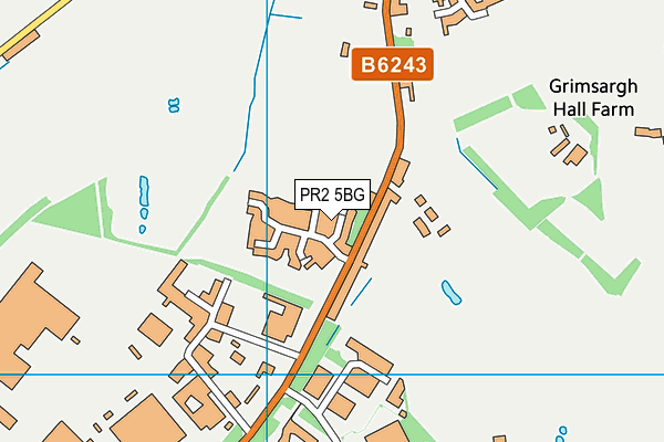 PR2 5BG map - OS VectorMap District (Ordnance Survey)